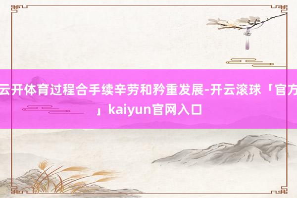 云开体育过程合手续辛劳和矜重发展-开云滚球「官方」kaiyun官网入口